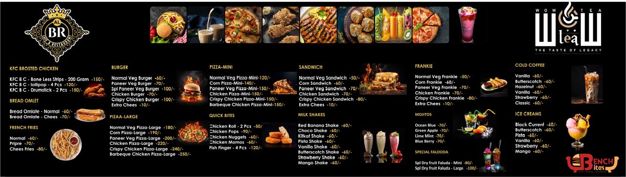 WOW TEA Restaurant Menu